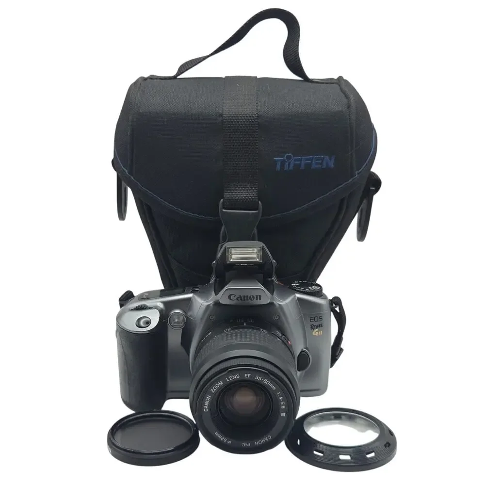Canon EOS Rebel G II 35mm Film Camera EF 35-80mm Lens Bag Filters Tested